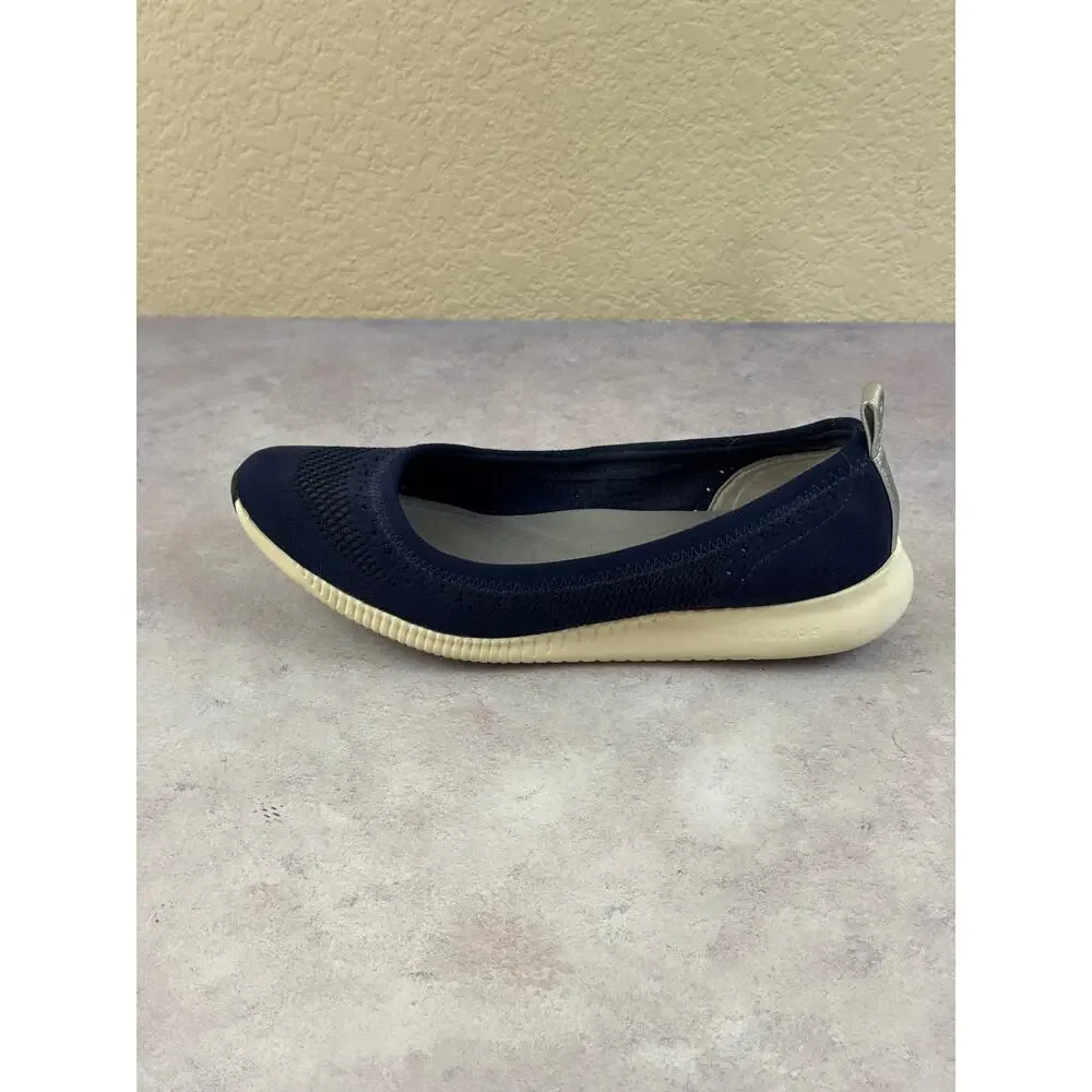 Cole Haan Shoes Womens 9.5 B Zerogrand Casual Slip On Ballet Flats W10852 Blue